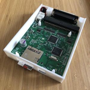 Box / case / enclosure with lid and screws for SCSI2SD v6 card + DB25 adapter, Mk.2
