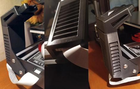 SD card extender holder for Creality Ender 3 v2 - "badass snake inside"