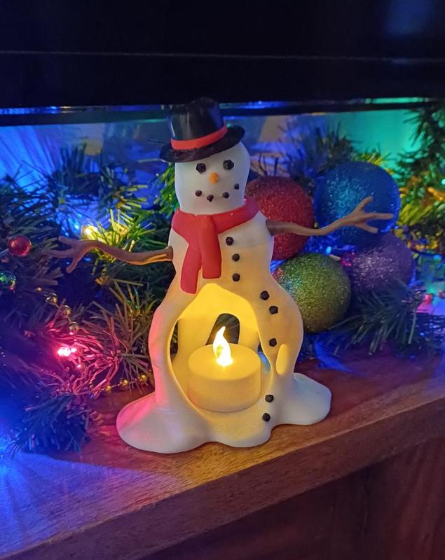 Melted Snowman Tealight