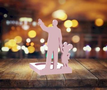 Mickey Mouse and Walt Disney Candle Holder