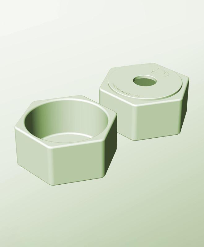 CH128-70-P Pierced container modular stackable module bin box