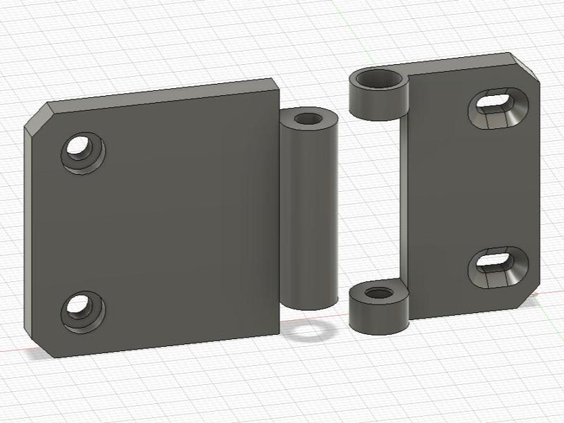 Hinge with elongated hole