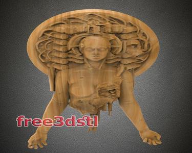 Wall Cyborg 3D STL Model (FREE)