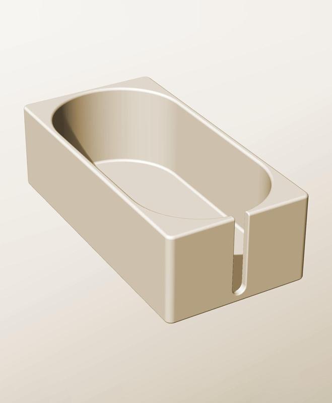 CX96-65-SS Stackable slotted bin box module for creative decor