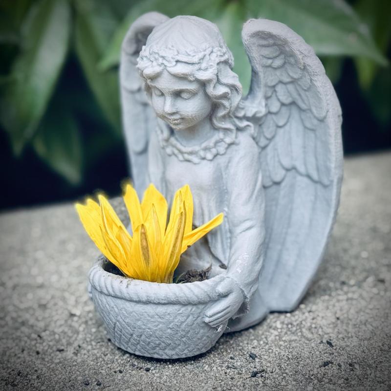 Angel Holding A Basket