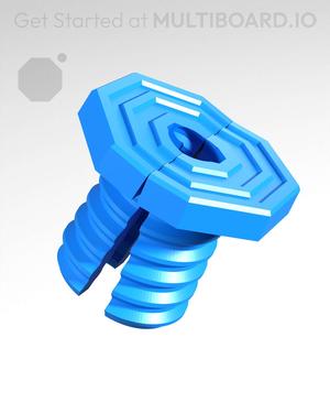 18 mm Mid Thread, Flat Head, Small Thread Hole, Folded-Bolt