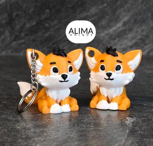 Baby wolf keychain