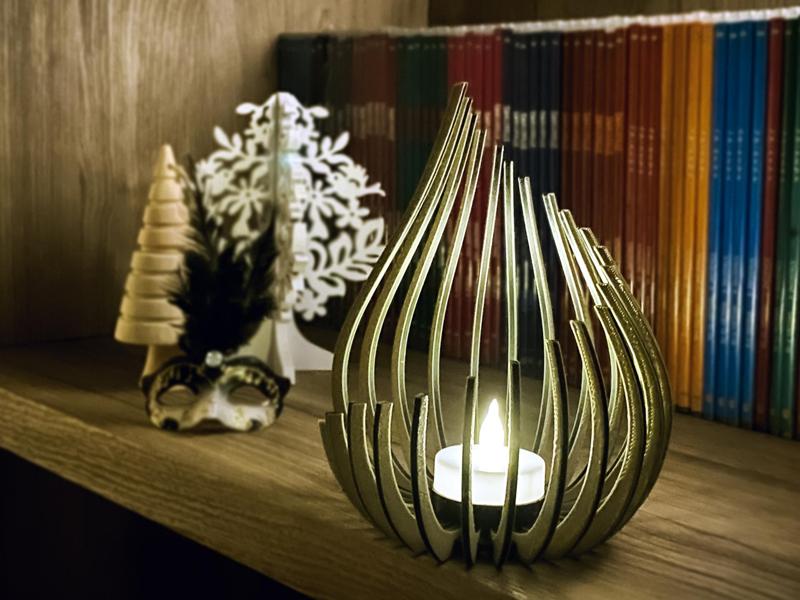 Spiral Drop Lantern Tealight Holder