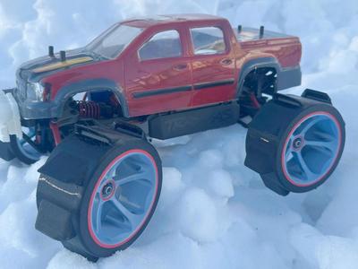 Paddle tire/wheel for 1/16 RC car