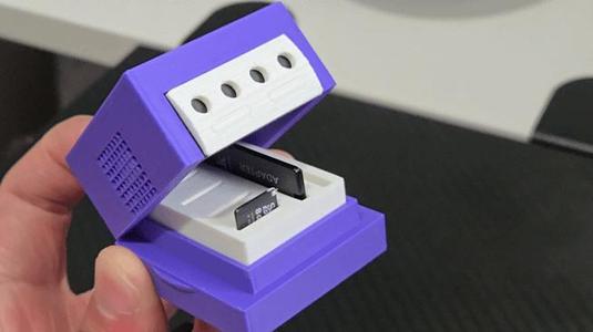 Multipart Mini Gamecube with SD card holder