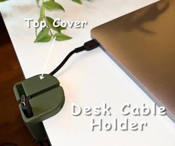 Desk Cable Management with Top Cover