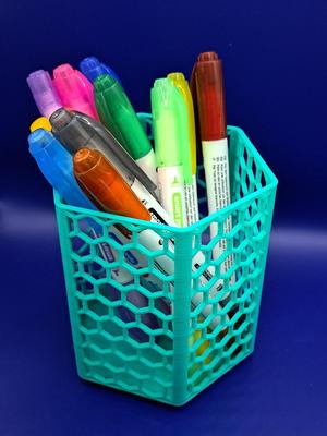 Hexagon pen holder