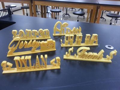 Desk Name Plate Project 2017
