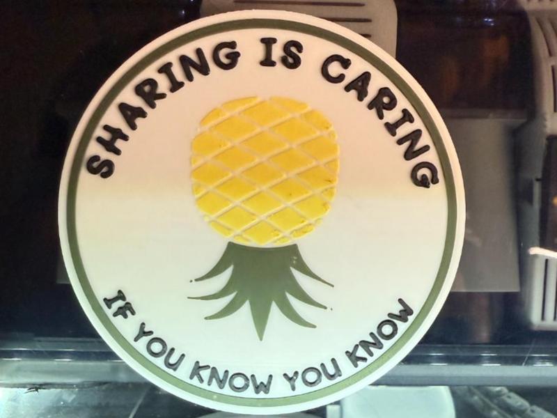 SHARING IS CARING IYKYK COASTER