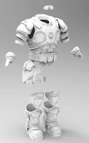3D Print Model Gears Of War Damon Baird