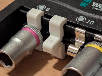 Socket rail clip for Wera Tool-Check Mini   
