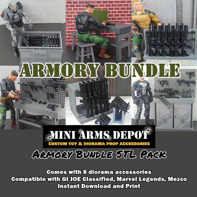 GI JOE Classified 3D Print Diorama Prop Armory Bundle Pack Set