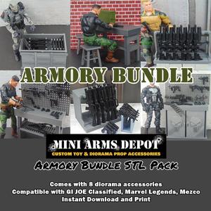 GI JOE Classified 3D Print Diorama Prop Armory Bundle Pack Set