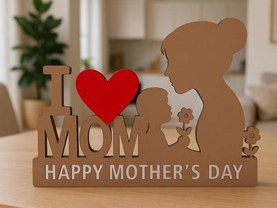 I love Mom Happy Mother's day decor