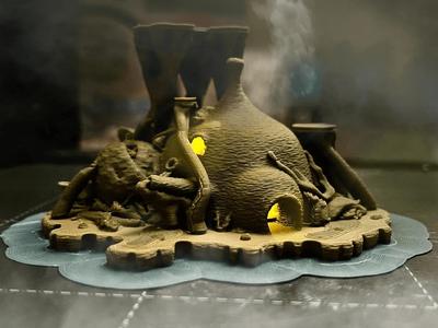 Yoda's Hut in Dagobah - Star Wars   