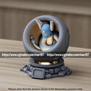 Dragonair in healing machine pods from pokemon