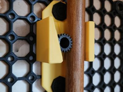 Gravity shaft, broom holder for multiboard,