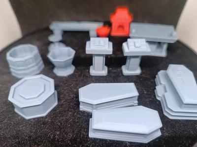Miniature Terrain - barrels-containers-furniture