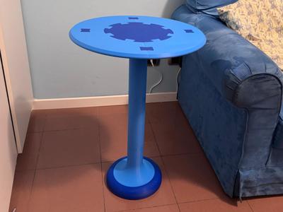 Round Coffee table, snap-fit assembly