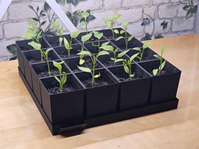 4x4 seedling tray with water reservoir