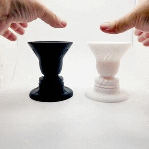 Impossible Pass Through Vase or Two Faces Illusion - No Supports Needed
