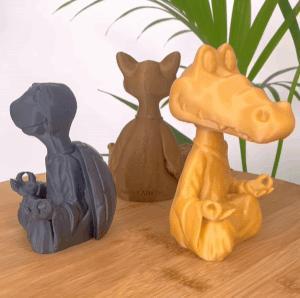 SET OF 3 ZEN ANIMALS / EASY PRINT
