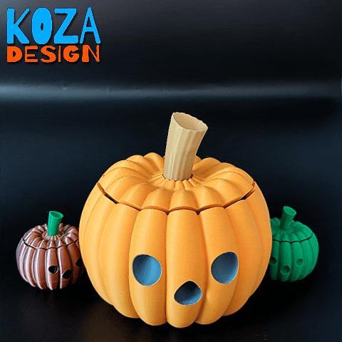 Pumpkin Cat, a funny and cute cat hidden in a cute halloween pumpkin