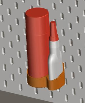 Skadis Biltema glue mount (T-clip System)   