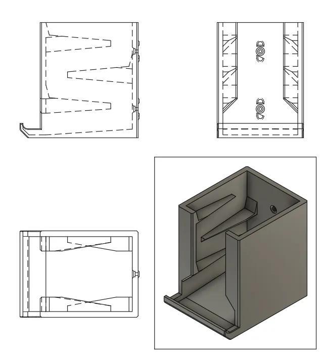 Battery Dispenser (AA) for Ikea Skadis and T Nut System   