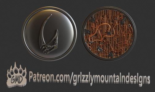 Grogu Mudhorn Mandalorian armor medallion coin star wars beskar