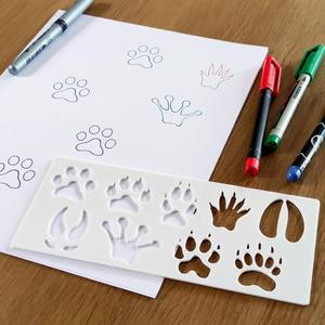 Animal prints stencil