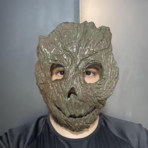 Wooden mask for Cosplay Grima Band