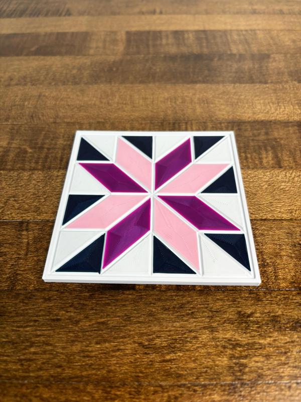 Quilt Pattern Coaster V4 only