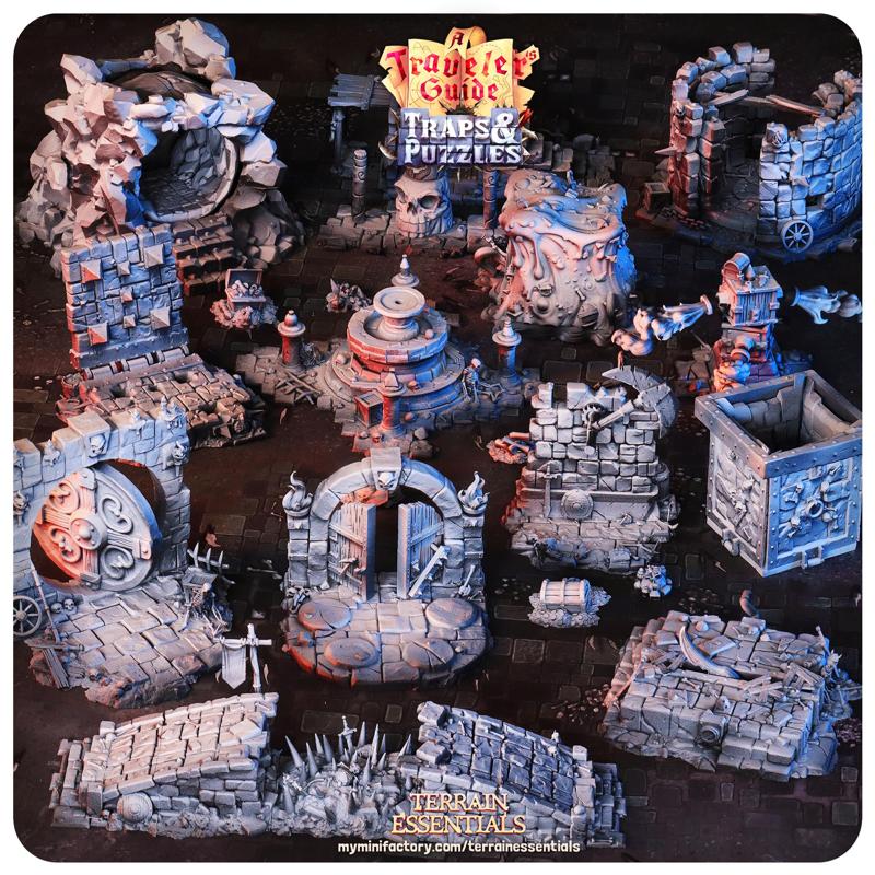 Traps and Puzzles Terrain Set (Pre-Supported)