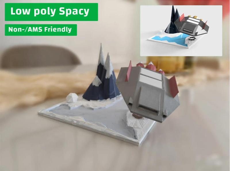 Low poly "Spacy" spaceship scene