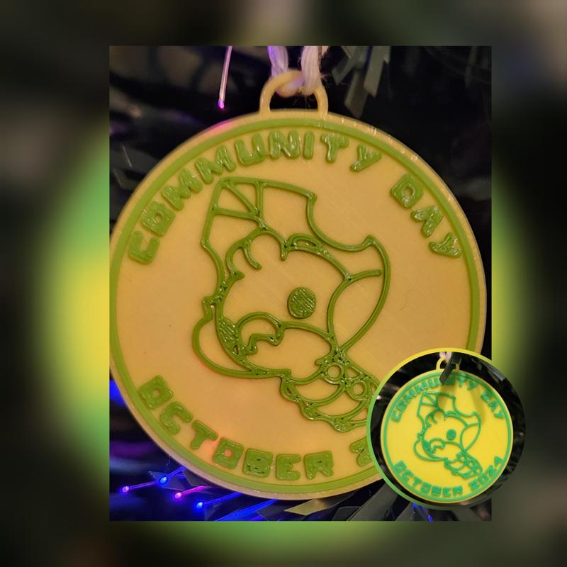 Pokemon Go Community Day #93 coin - Sewaddle Ornament