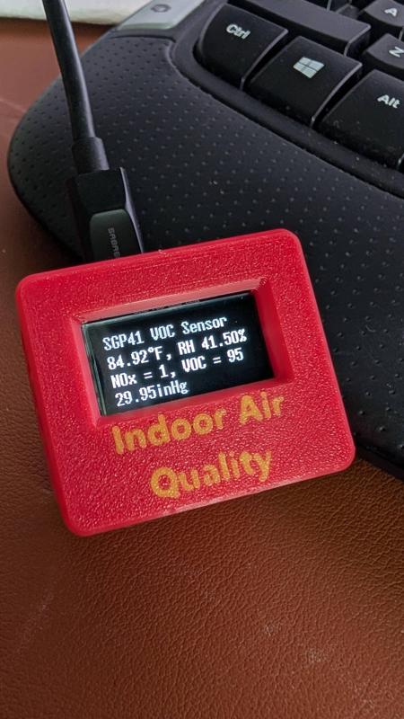 Case for Air Quality Monitor using ESP32-C3-SuperMini + SGP41 + SHT-40 + ICP-10111 Sensors