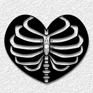 heart rib cage wall art Halloween decor
