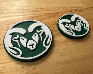 Colorado State University (CSU) Logo - Fridge Magnet (Hot-Swap, Multi-Color) | Decoration For Whiteboard, Refrigerator, Locker, Cabinet | Home & Kitchen Essential, Classroom Office Supplies |