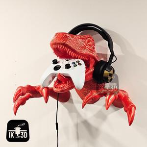 Velociraptor Head Wall Mounted Holder / No Supports / 3MF Included