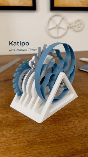 Katipo - One Minute Mechanical Timer – Spring-Powered Escapement Desk Toy