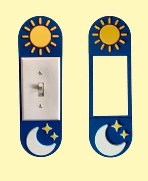 Sun and Moon Light Switch Backer