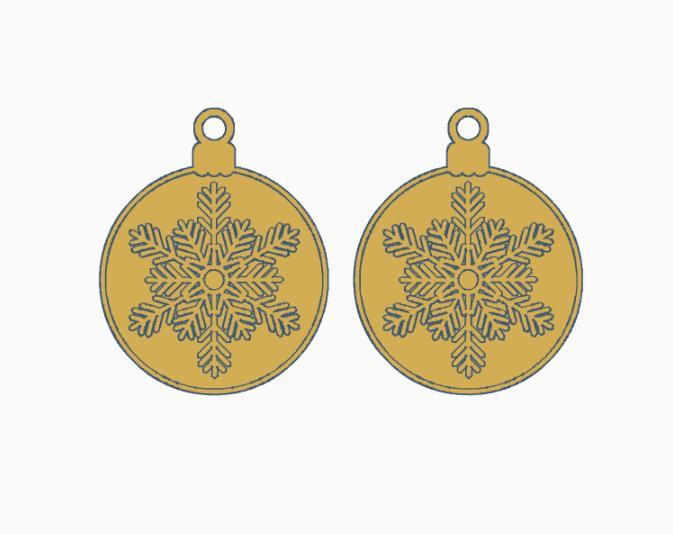 Christmas Ornament Earring 13.stl