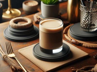 Minimalist Round Design Coaster for Drinks