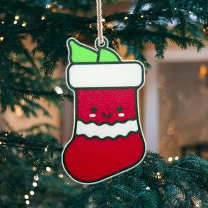Cute Kawaii Christmas Stocking Ornament